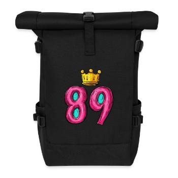 89 Couronne de chiffres - Sac à dos roll top - noir - Devant