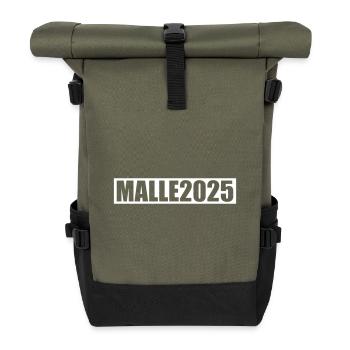Malle 2025 Mallorca Saying - Roll Top Backpack - olive/black - Front