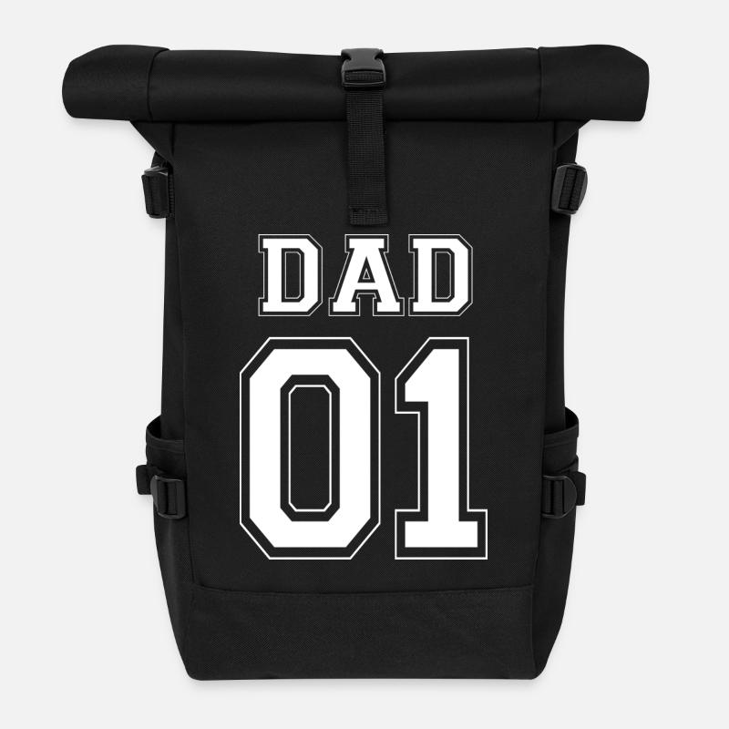 PAPA 01 - Édition blanche - Sac à dos roll top - noir