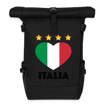 Chemise coeur Italie pour la Coupe du Monde - Sac à dos roll top - noir - Devant