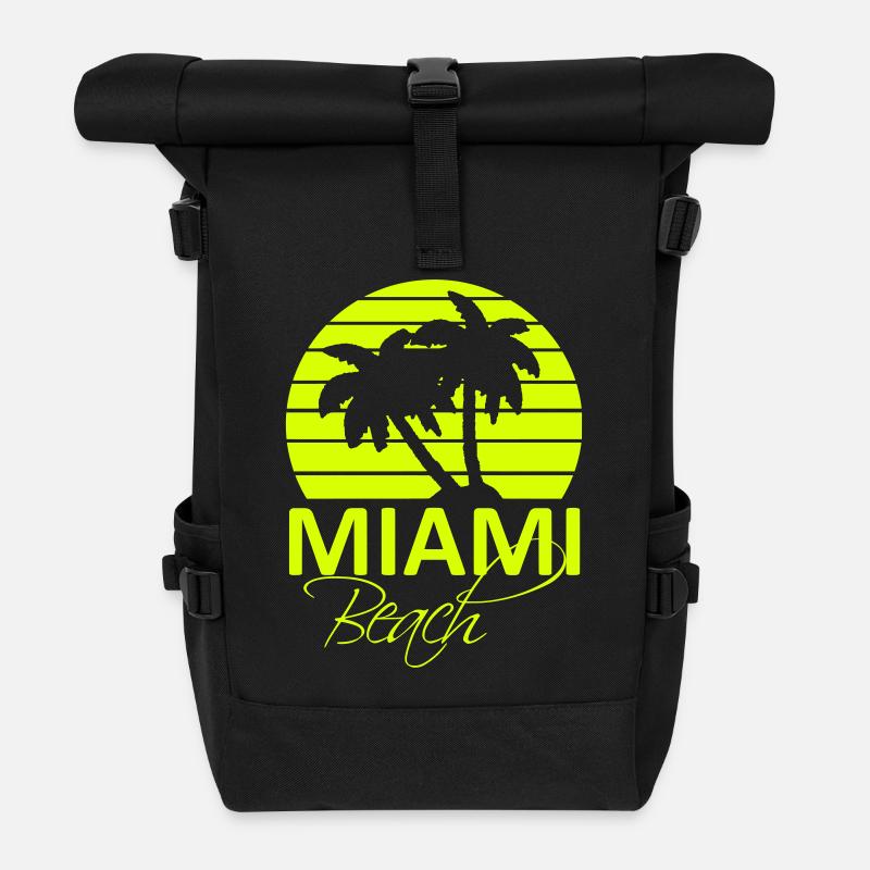 miami beach - Sac à dos roll top - noir