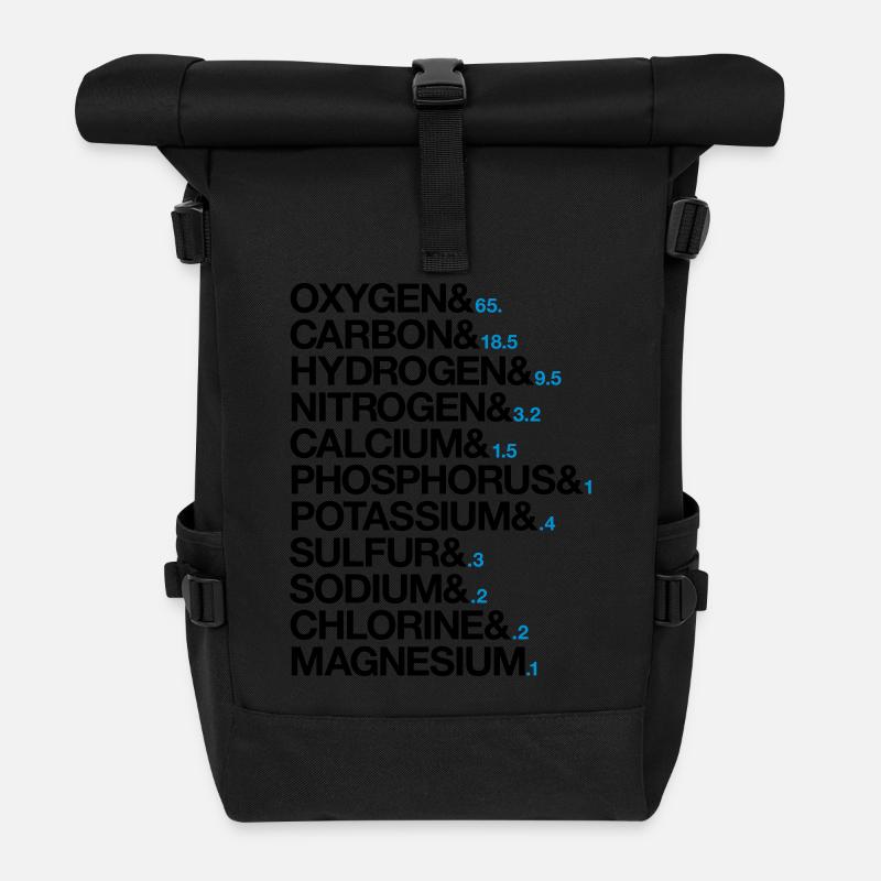 éléments du corps humain - Sac à dos roll top - noir