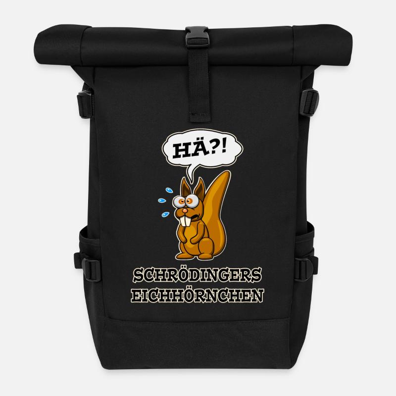 Schrödingers Eichhörnchen - Rolltop Rucksack - Schwarz