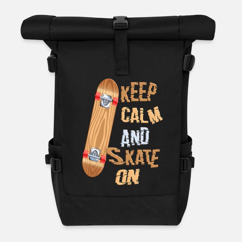 Skater - Rolltop Rucksack - Schwarz