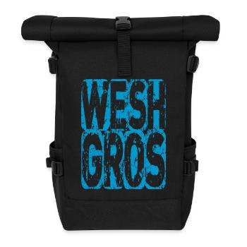 wesh gros expression des ados - Sac à dos roll top - noir - Devant