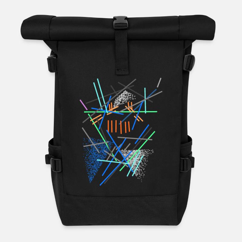 Architektur Muster - Abstrakt - Rolltop Rucksack - Schwarz