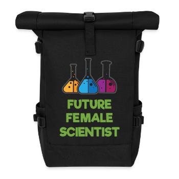 Zukünftige Wissenschaftlerin - Rolltop Rucksack - Schwarz - Vorne