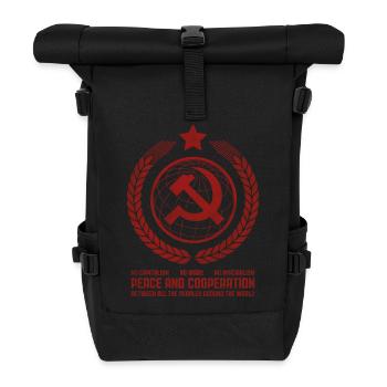 Global Unity Emblem - Rolltop Rucksack - Schwarz - Vorne