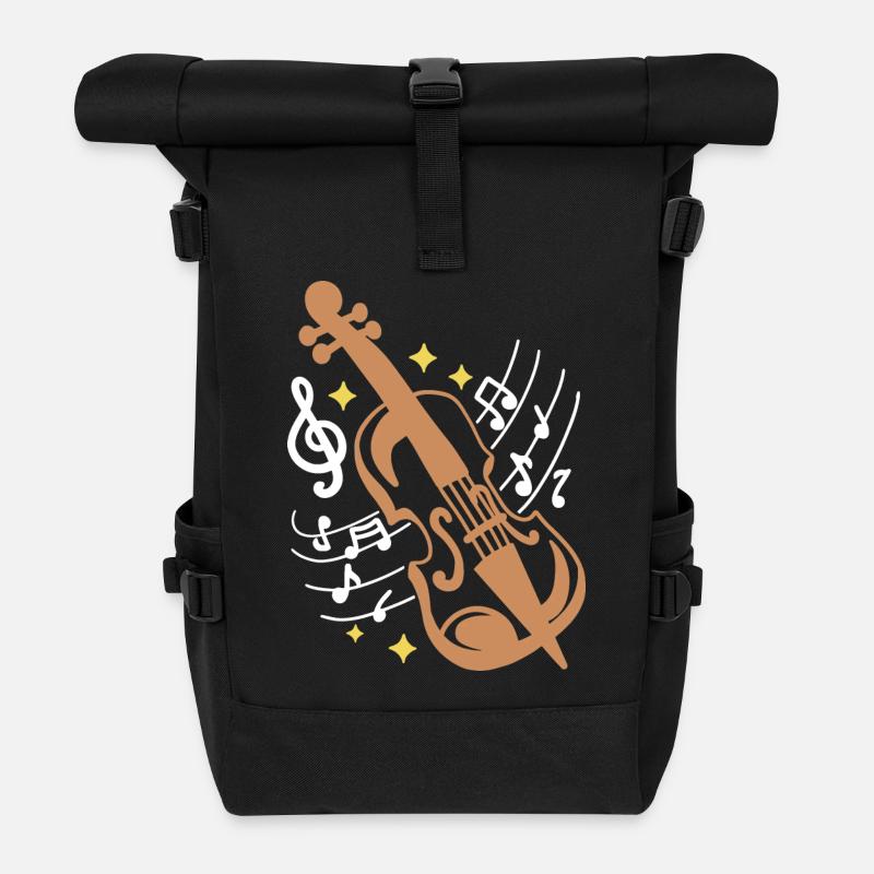 Geige Geiger - Rolltop Rucksack - Schwarz