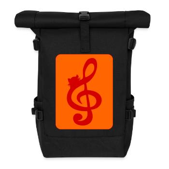 KATZEN MUSIK - Rolltop Rucksack - Schwarz - Vorne