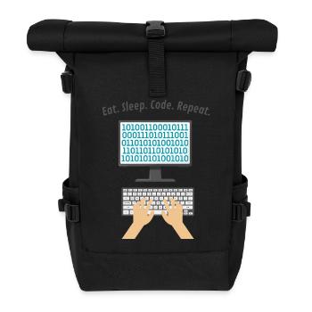 Programmer Products - Roll Top Backpack - black - Front