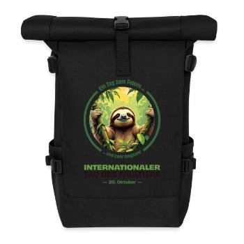 20 octobre – Journée internationale de la paresse - Sac à dos roll top - noir - Devant