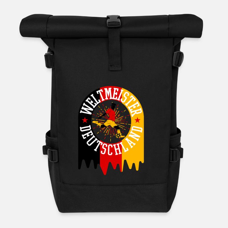 World Champion Germany Football - Roll Top Backpack - black