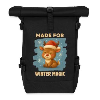 Renne de Noël - Sac à dos roll top - noir - Devant