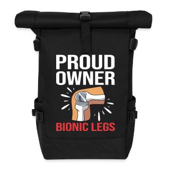 Knie Operation Knie OP - Rolltop Rucksack - Schwarz - Vorne