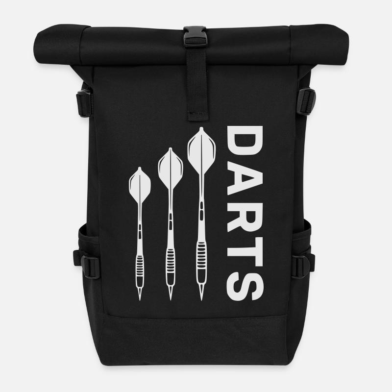 Silhouette des flèches fléchettes - Sac à dos roll top - noir