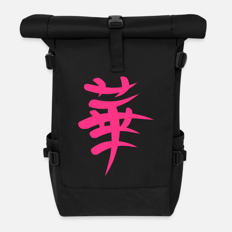 Kanji - Superbe - Sac à dos roll top - noir