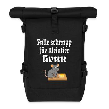 Effektive Kleintier falle Grau Tierfang Maus Ratte - Rolltop Rucksack - Schwarz - Vorne