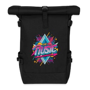 90er Musik Shirt – Retro Mixtape Design - Rolltop Rucksack - Schwarz - Vorne