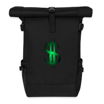 Dollar sign dollar money symbol - Roll Top Backpack - black - Front