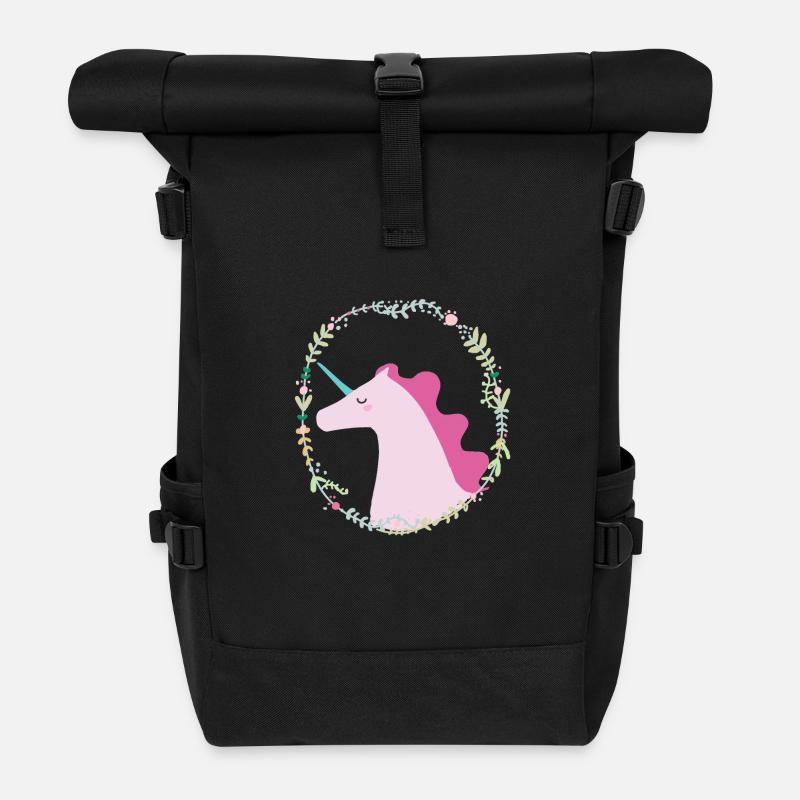 Unicorn - Rolltop Rucksack - Schwarz