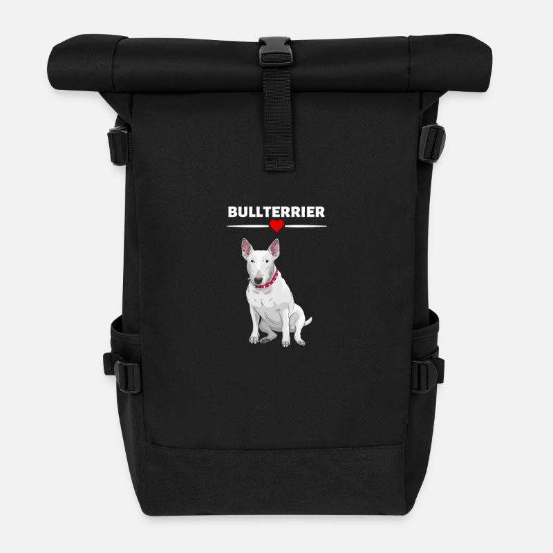 Bull terrier - Sac à dos roll top - noir