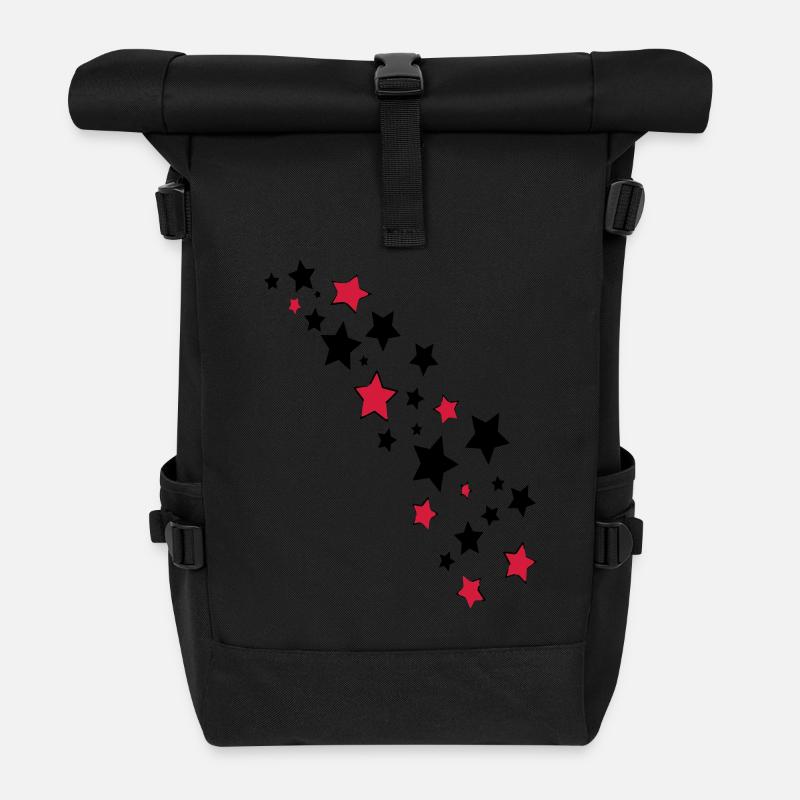 étoiles errant - Sac à dos roll top - noir