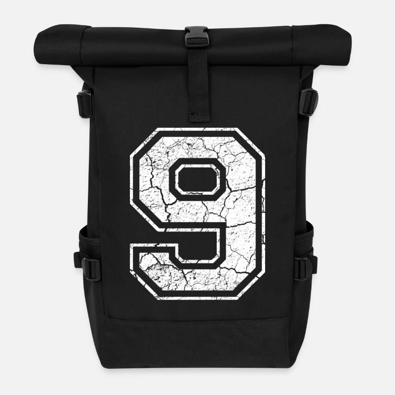 9_nine_neun_white_weiss (fr) - Sac à dos roll top - noir