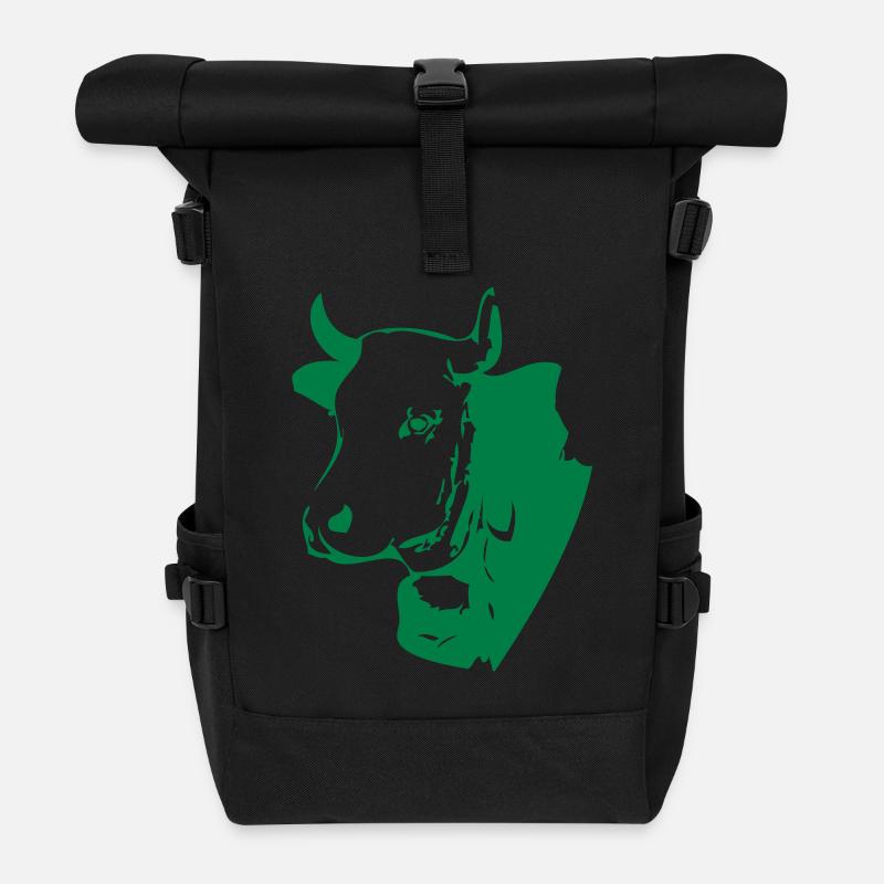 vache - Sac à dos roll top - noir