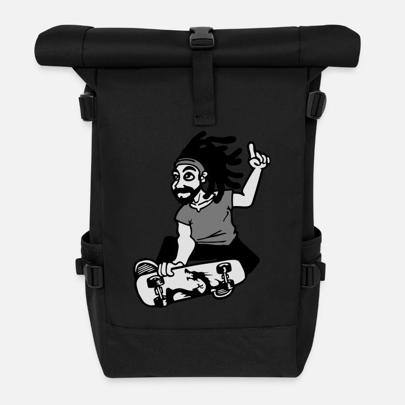 rasta lustig - Rolltop Rucksack - Schwarz