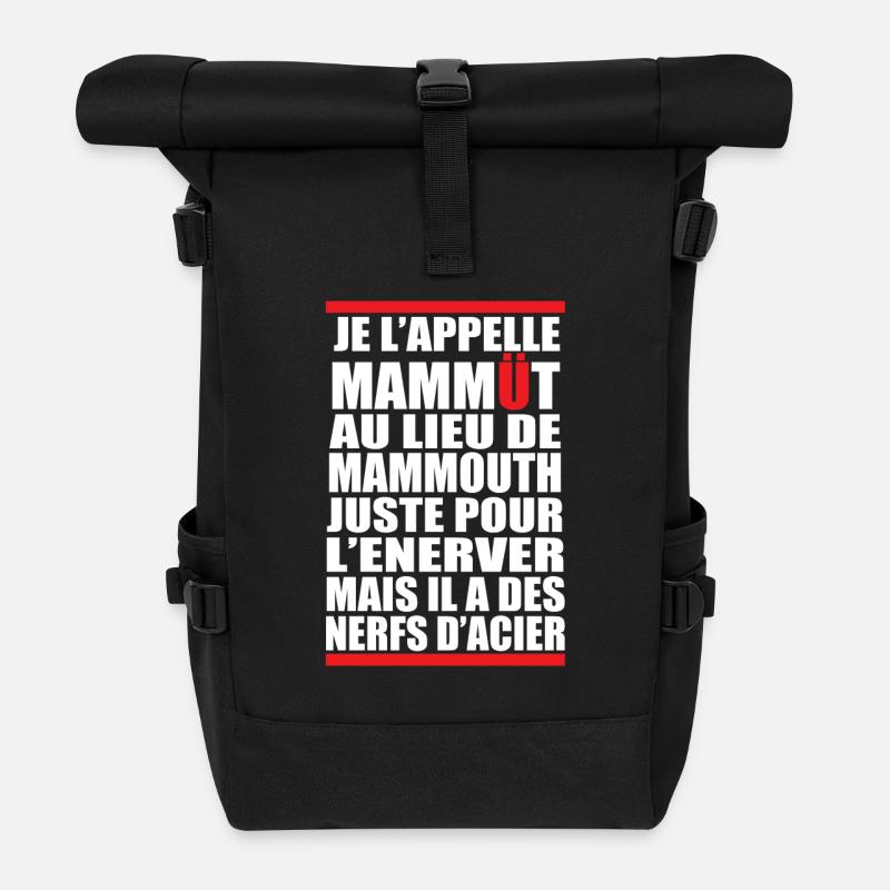 NerfsAcier - Roll Top Backpack - black