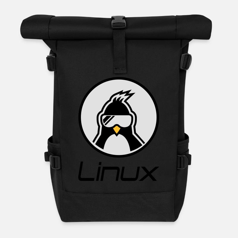 linux - Sac à dos roll top - noir