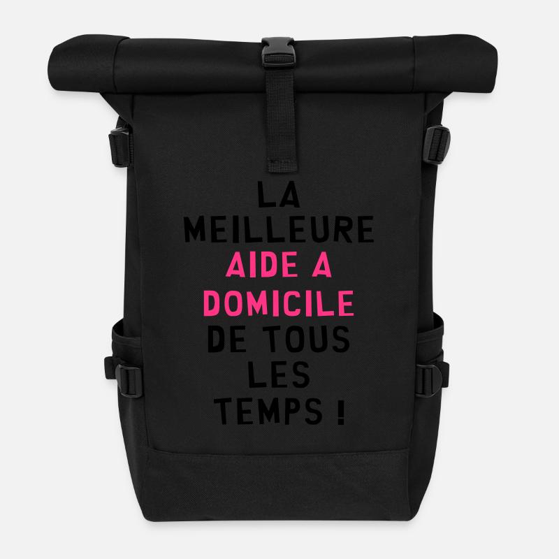 Aide A Domicile / Ménage / Auxiliaire de vie - Sac à dos roll top - noir