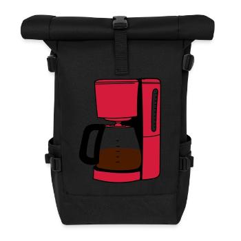 coffee maker - Roll Top Backpack - black - Front