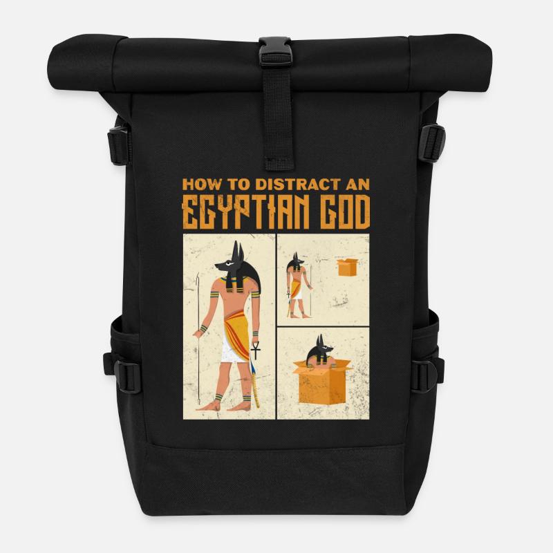 Comment distraire un dieu égyptien Design - Sac à dos roll top - noir