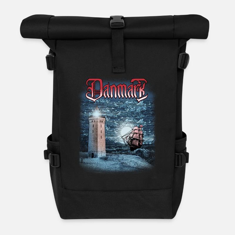 Rudbjerg Knude - Danmark - Dänemark - Rolltop Rucksack - Schwarz