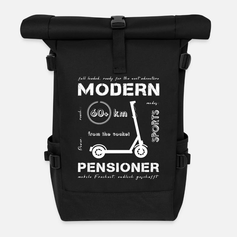 Rentner Pensionär Opa - Rolltop Rucksack - Schwarz