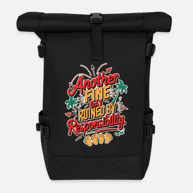 super journée mais il y a les responsabilité - Sac à dos roll top - noir