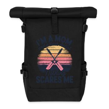 Mom with an eye for beauty - Roll Top Backpack - black - Front