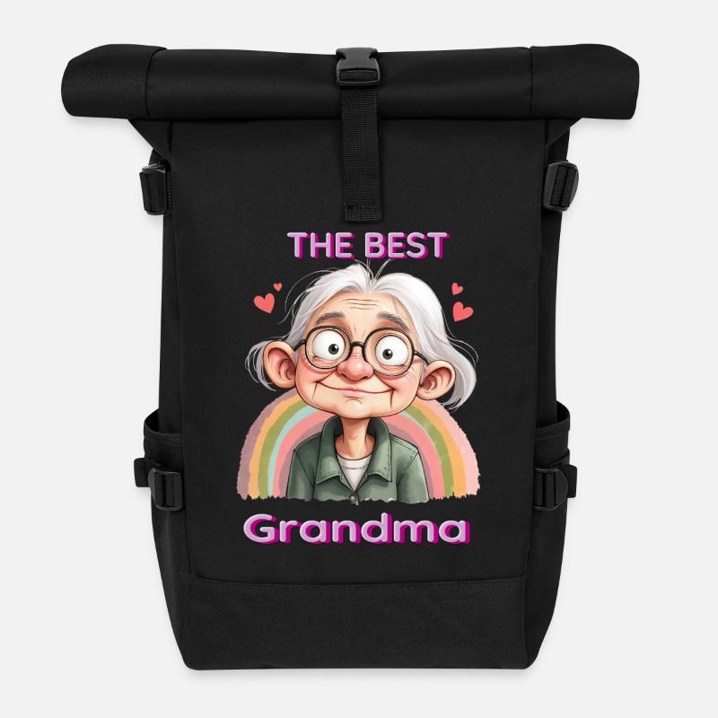 Die beste Großmutter - Rolltop Rucksack - Schwarz
