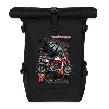 Superbike // Illustration - Roll Top Backpack - black - Front