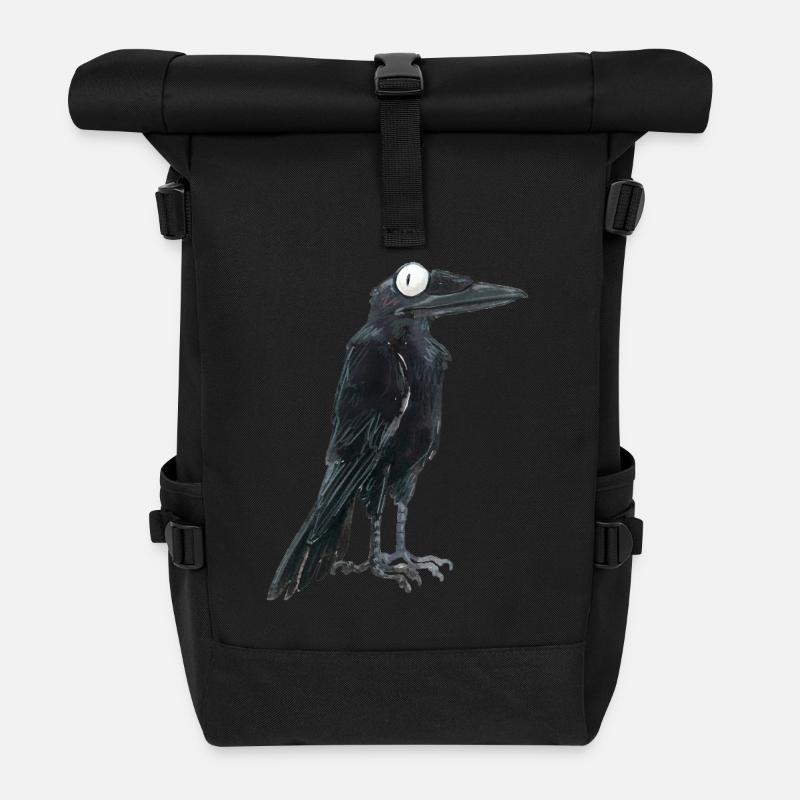 Raven Crow 1 - Roll Top Backpack - black
