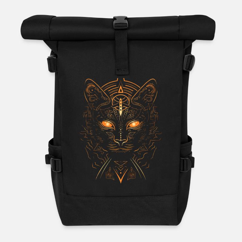Bastet - Sac à dos roll top - noir