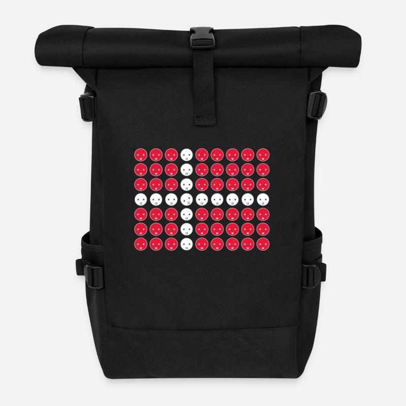 Dansk Dannebrog Stikdåse 1.1 - Rolltop Rucksack - Schwarz