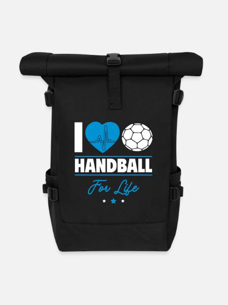J’aime le handball pour la vie – Édition humoristique - Sac à dos roll top - noir