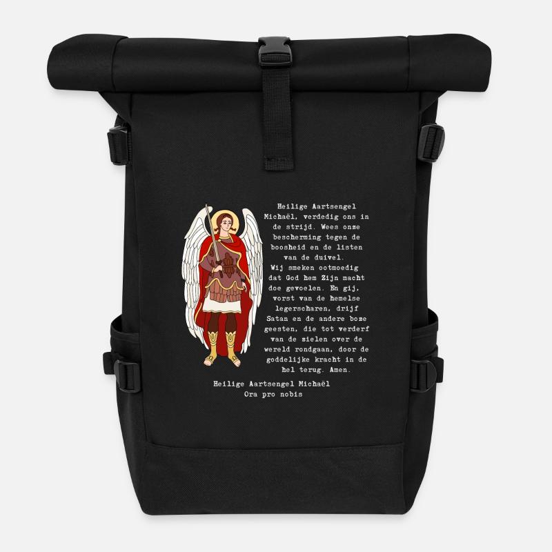 Das Gebet des Heiligen Michael. - Rolltop Rucksack - Schwarz