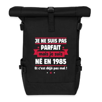 pas parfait né en1985 cadeau anniversaire 40 ans - Sac à dos roll top - noir - Devant