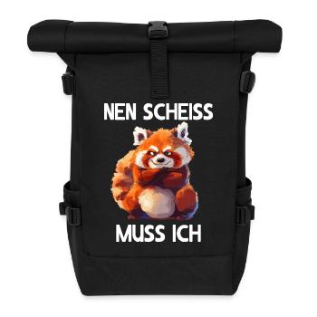 Red Panda Cat Bear Red Panda Nen merde doit - Sac à dos roll top - noir - Devant