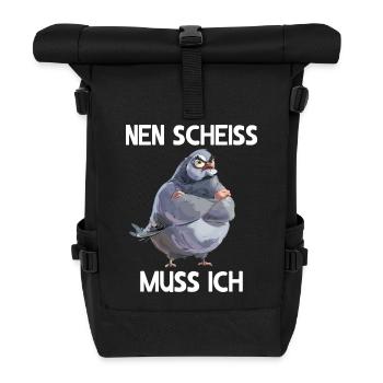 Taube Täubchen Vogel Taubenzüchter Nen scheiss - Rolltop Rucksack - Schwarz - Vorne
