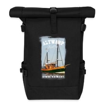 Altwarp Kutter Stettiner Haff - Rolltop Rucksack - Schwarz - Vorne
